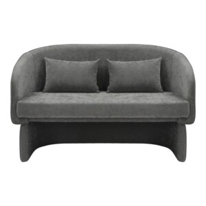 Καναπές διθέσιος Playmob pakoworld ύφασμα σε γκρι απόχρωση 128x65x79εκ-350-000006