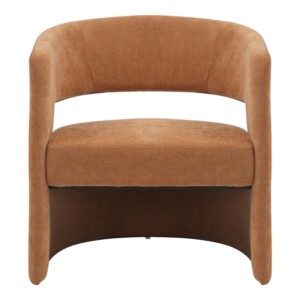 Πολυθρόνα Leicy pakoworld ύφασμα σε καφέ απόχρωση 69x63x76.5εκ-350-000008