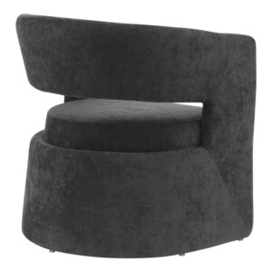 Πολυθρόνα Leicy pakoworld ύφασμα σε μαύρη απόχρωση 69x63x76.5εκ-350-000009