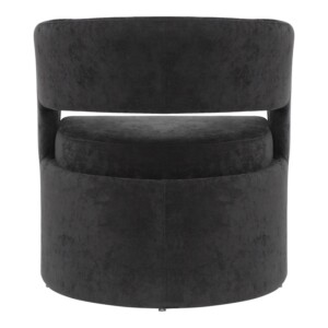 Πολυθρόνα Leicy pakoworld ύφασμα σε μαύρη απόχρωση 69x63x76.5εκ-350-000009