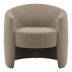 Πολυθρόνα Barken pakoworld ύφασμα σε γκρι-μπεζ απόχρωση 77x74.5x73εκ-350-000011