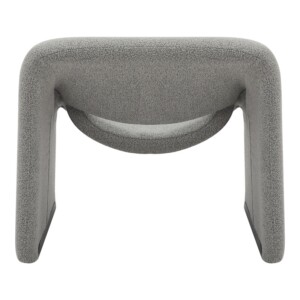 Πολυθρόνα Clous pakoworld μπουκλέ ύφασμα σε ανοιχτή γκρι απόχρωση 86x77x73.5εκ-350-000013