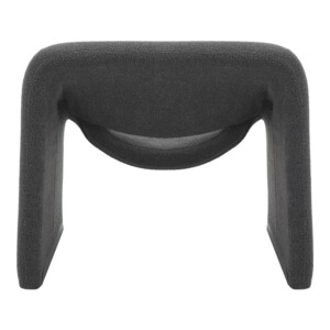 Πολυθρόνα Clous pakoworld μπουκλέ ύφασμα σε ανθρακί απόχρωση 86x77x73.5εκ-350-000014