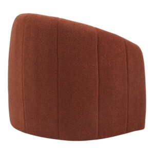 Πολυθρόνα Fassy pakoworld μπουκλέ ύφασμα σε κεραμιδί απόχρωση 80x66x80εκ-350-000015