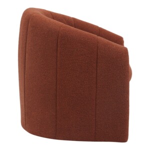 Πολυθρόνα Fassy pakoworld μπουκλέ ύφασμα σε κεραμιδί απόχρωση 80x66x80εκ-350-000015