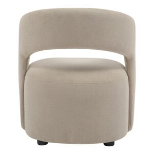 Πολυθρόνα Lemouton pakoworld ύφασμα σε μπεζ απόχρωση 69.5x66x80εκ-350-000018