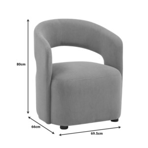 Πολυθρόνα Lemouton pakoworld ύφασμα σε μπεζ απόχρωση 69.5x66x80εκ-350-000018