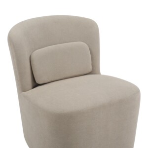 Πολυθρόνα περιστρεφόμενη Swish pakoworld μπουκλέ ύφασμα σε μπεζ απόχρωση 63x76x76.5εκ-350-000020