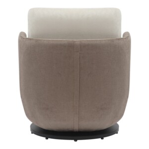 Πολυθρόνα περιστρεφόμενη Coupa pakoworld ύφασμα σε μπεζ απόχρωση 75x77x79εκ-350-000024