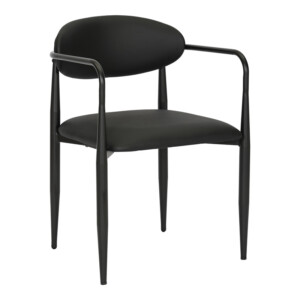 Πολυθρόνα Kalone pakoworld pu σε μαύρη απόχρωση 56x55x78εκ-350-000025