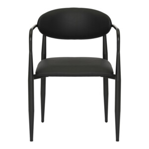 Πολυθρόνα Kalone pakoworld pu σε μαύρη απόχρωση 56x55x78εκ-350-000025