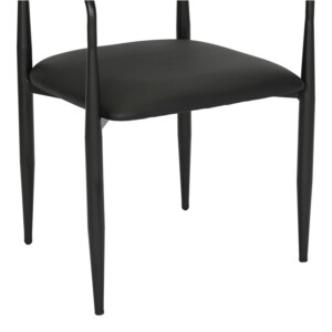 Πολυθρόνα Kalone pakoworld pu σε μαύρη απόχρωση 56x55x78εκ-350-000025