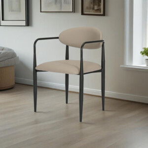 Πολυθρόνα Kalone pakoworld pu σε γκρι-μπεζ απόχρωση 56x55x78εκ-350-000026