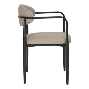 Πολυθρόνα Kalone pakoworld pu σε γκρι-μπεζ απόχρωση 56x55x78εκ-350-000026