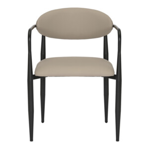 Πολυθρόνα Kalone pakoworld pu σε γκρι-μπεζ απόχρωση 56x55x78εκ-350-000026