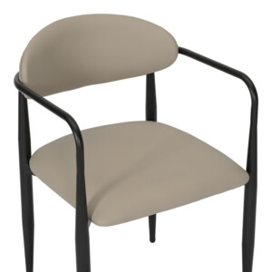 Πολυθρόνα Kalone pakoworld pu σε γκρι-μπεζ απόχρωση 56x55x78εκ-350-000026