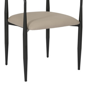 Πολυθρόνα Kalone pakoworld pu σε γκρι-μπεζ απόχρωση 56x55x78εκ-350-000026