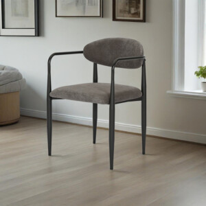 Πολυθρόνα Kalone pakoworld ύφασμα σε ανθρακί απόχρωση 56x55x78εκ-350-000027