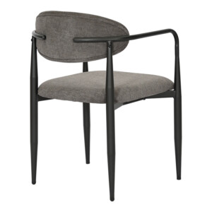 Πολυθρόνα Kalone pakoworld ύφασμα σε ανθρακί απόχρωση 56x55x78εκ-350-000027