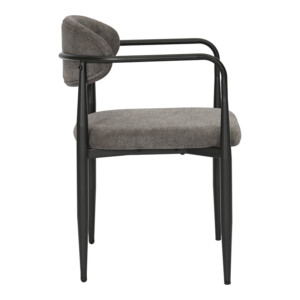 Πολυθρόνα Kalone pakoworld ύφασμα σε ανθρακί απόχρωση 56x55x78εκ-350-000027