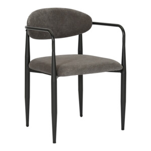 Πολυθρόνα Kalone pakoworld ύφασμα σε ανθρακί απόχρωση 56x55x78εκ-350-000027