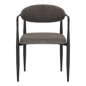 Πολυθρόνα Kalone pakoworld ύφασμα σε ανθρακί απόχρωση 56x55x78εκ-350-000027