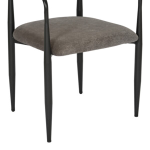 Πολυθρόνα Kalone pakoworld ύφασμα σε ανθρακί απόχρωση 56x55x78εκ-350-000027