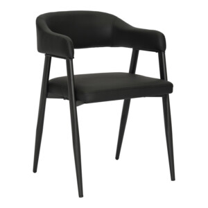 Πολυθρόνα Sezan pakoworld pu σε μαύρη απόχρωση 56x55x78εκ-350-000028