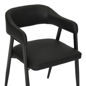 Πολυθρόνα Sezan pakoworld pu σε μαύρη απόχρωση 56x55x78εκ-350-000028