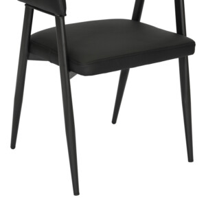 Πολυθρόνα Sezan pakoworld pu σε μαύρη απόχρωση 56x55x78εκ-350-000028