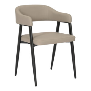 Πολυθρόνα Sezan pakoworld pu σε γκρι-μπεζ απόχρωση 56x55x78εκ-350-000029