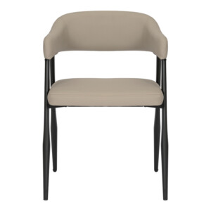 Πολυθρόνα Sezan pakoworld pu σε γκρι-μπεζ απόχρωση 56x55x78εκ-350-000029