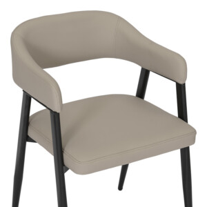 Πολυθρόνα Sezan pakoworld pu σε γκρι-μπεζ απόχρωση 56x55x78εκ-350-000029