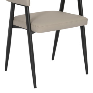 Πολυθρόνα Sezan pakoworld pu σε γκρι-μπεζ απόχρωση 56x55x78εκ-350-000029