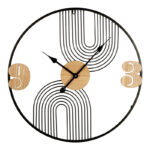 Ρολόι τοίχου Tanel Inart μέταλλο σε μαύρη απόχρωση 60x2.5x60εκ-351-000004