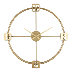 Ρολόι τοίχου Hunga Inart μέταλλο σε χρυσή απόχρωση 60x7.5x60εκ-351-000009