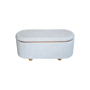 Σκαμπό μπαούλο Tara Inart σετ 2 τεμ βελούδο σε σκούρη γκρι και ανθρακί απόχρωση-353-000004