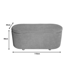 Σκαμπό μπαούλο Tara Inart σετ 2 τεμ βελούδο σε σκούρη γκρι και ανθρακί απόχρωση-353-000004