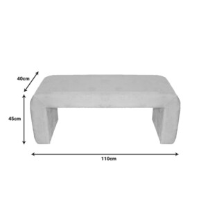 Σκαμπό Gagga Inart βελούδο σε πράσινη απόχρωση 110x40x45εκ-353-000011