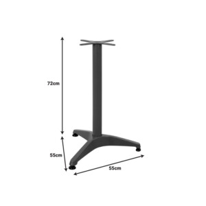 Βάση τραπεζιού Oiseau pakoworld μεταλλική σε μαύρη απόχρωση 45x45x72εκ-355-000007