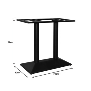 Βάση τραπεζιού Soutenir pakoworld μεταλλική σε μαύρη απόχρωση 80x40x72εκ-355-000019