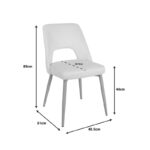 Καρέκλα Murde pakoworld μπεζ βελούδο και μεταλλικά πόδια σε φυσική απόχρωση 48.5x61x89εκ-357-000002