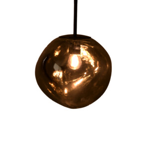 Φωτιστικό οροφής μονόφωτο Gloine pakoworld E27 σε ασημί απόχρωση Φ28x60εκ-358-000001