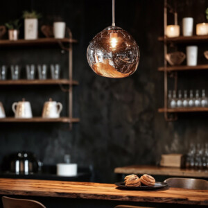 Φωτιστικό οροφής μονόφωτο Umuco pakoworld E27 σε ασημί απόχρωση Φ38x60εκ-358-000004