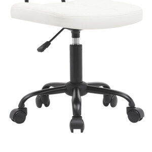 Καρέκλα γραφείου Sedia pakoworld pu σε λευκή απόχρωση 50x50x75-85εκ-360-000010