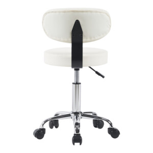 Καρέκλα γραφείου τροχήλατη Mafeshi  pakoworld pu σε λευκή απόχρωση 45x44x70-82εκ-360-000017