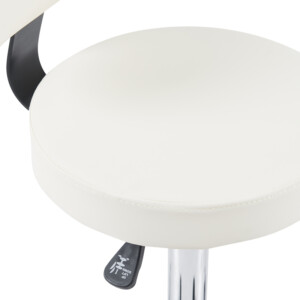 Καρέκλα γραφείου τροχήλατη Mafeshi  pakoworld pu σε λευκή απόχρωση 45x44x70-82εκ-360-000017