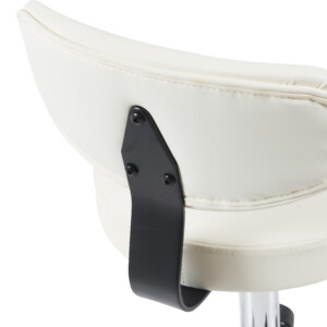 Καρέκλα γραφείου τροχήλατη Mafeshi  pakoworld pu σε λευκή απόχρωση 45x44x70-82εκ-360-000017