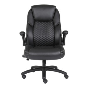 Καρέκλα γραφείου διευθυντή Desain pakoworld pu σε μαύρη απόχρωση 74x73x108-116εκ-360-000022