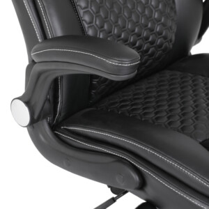 Καρέκλα γραφείου διευθυντή Desain pakoworld pu σε μαύρη απόχρωση 74x73x108-116εκ-360-000022